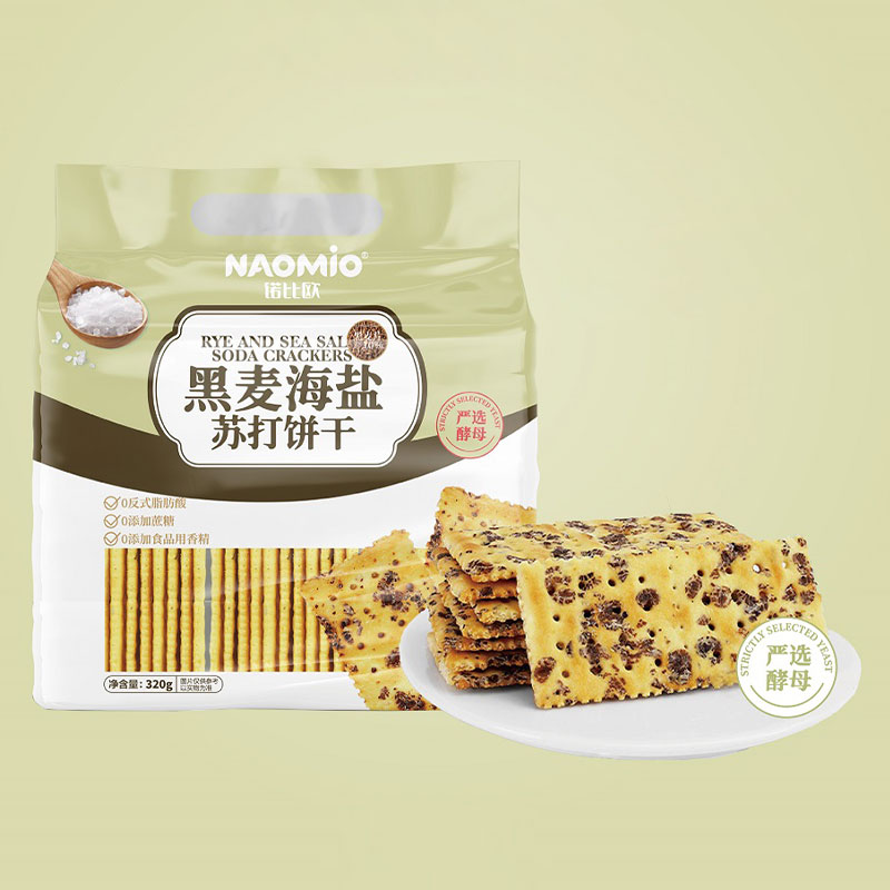 호밀과 바다 소금 소다 크래커